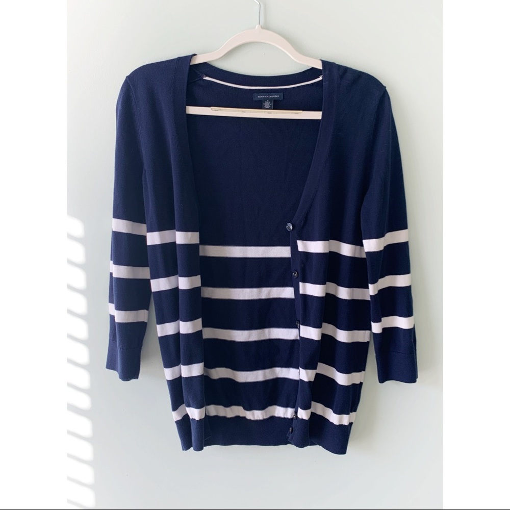 Tommy Hilfiger striped preppy cardigan